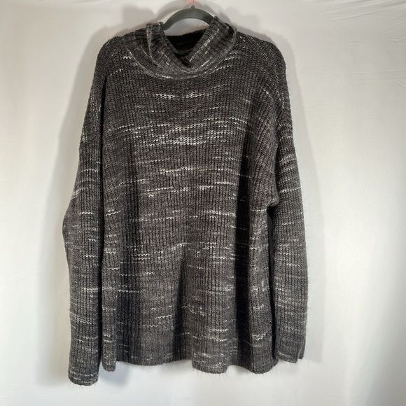 Torrid Dark Grey Space-Dye Turtleneck Knit Pullover Sweater - Picture 1 of 6